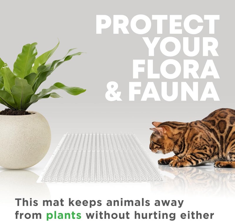 Petfolio 12 Pack Scat Mat for Cats - 16 x 13 Inch Cat Spike Mat with 1 Inch Spike is A Perfect Pet Training Mat Device for Cat Repellent Indoor & Outdoor to Deter Cats & Other Animals for All Seasons - Image 5